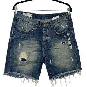Revolve One Teaspoon Distressed Men’s Blue Jean Short(Size 31)